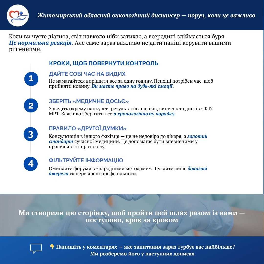 Діагноз «рак»: що робити в перші дні?